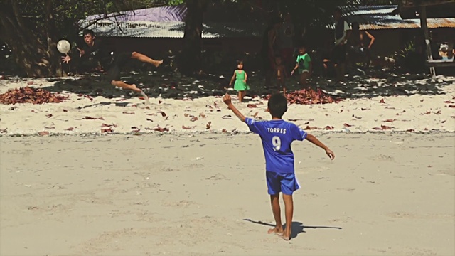 Video Reference: Shorts, People on beach, Body of water, Beach, Plant, Travel, Morning, Fun, Leisure, Summer