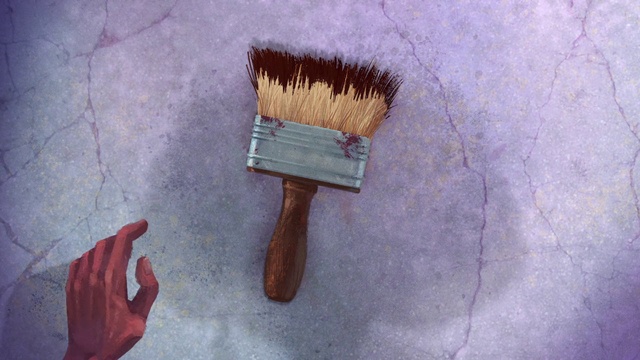 Video Reference: Gesture, Wood, Line, Brush, Paint, Art, Tints and shades, Thumb, Font, Electric blue