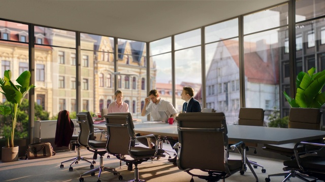 Video Reference: Furniture, Plant, Building, Property, Chair, Office chair, Table, Window, Interior design, Houseplant