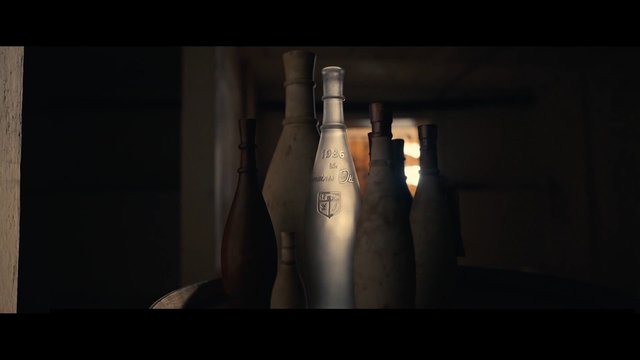 Video Reference: bottles, vintage, dusty, shelf, storage, dark, still life, metallic, glass, antique, collection, interior, shadows, close-up