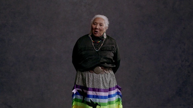 Video Reference: Sleeve, Art, Event, Magenta, Street fashion, Smile, Electric blue, Fashion design, Pattern, Visual arts