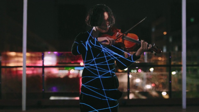 Video Reference: Musical instrument, Musician, Guitar accessory, Violin family, Music, Purple, Entertainment, Dress, Musical instrument accessory, String instrument accessory