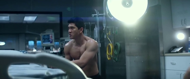 Video Reference: Shoulder, Flash photography, Chest, Automotive design, Trunk, Barechested, Physical fitness, Elbow, Fun, Human leg