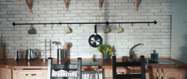 Video Reference: Plant, Furniture, Shelf, Wood, Table, Kitchen, Shelving, Cabinetry, Home appliance, Interior design