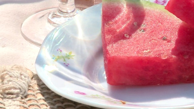 Video Reference: Food, Tableware, Dishware, Plate, Ingredient, Recipe, Citrullus, Serveware, Cuisine, Dish