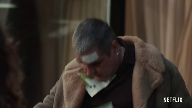 Video Reference: Outerwear, Gesture, Event, Curtain, Sitting, Formal wear, Darkness, Conversation, Beard, Room