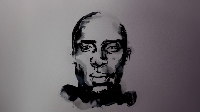 Video Reference: Jaw, Gesture, Art, Drawing, Facial hair, Sculpture, Self-portrait, Monochrome, Visual arts, Painting