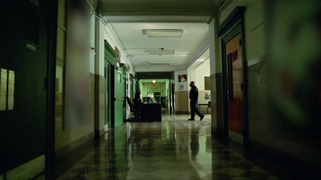 Video Reference: Fixture, Architecture, Flooring, Building, Floor, Suit, Metropolitan area, Glass, Picture frame, Event