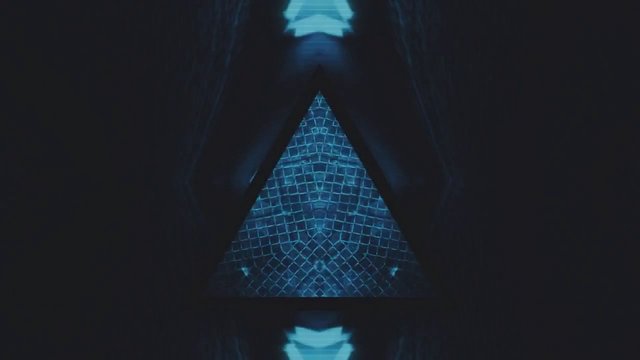 Video Reference: abstract, geometric, triangle, blue, glow, mesh, grid, dark, futuristic, digital, symmetry, minimal, pattern, sci-fi