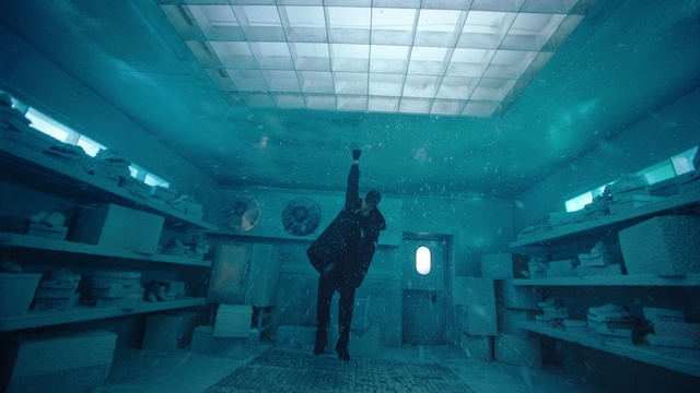 Video Reference: Blue, Azure, Lighting, Interior design, Architecture, Aqua, Wall, Art, Sculpture, Electric blue