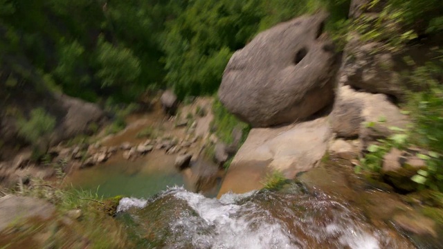 Video Reference: Water, Plant, Natural landscape, Bedrock, Fluvial landforms of streams, Grass, Landscape, Groundcover, Spring, Riparian zone