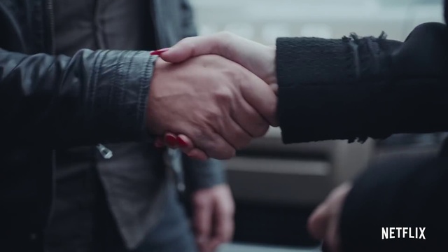 Video Reference: Sleeve, Gesture, Finger, Thumb, Wrist, Nail, Blazer, Electric blue, Event, Fashion accessory