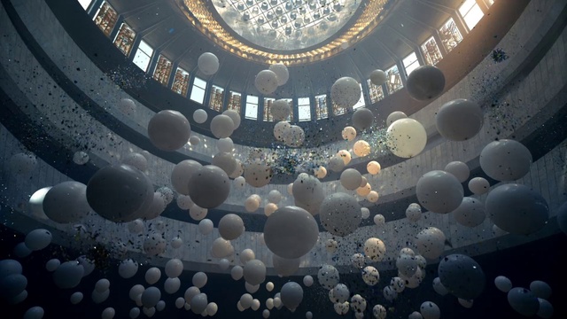 Video Reference: Water, Daytime, Light, Black, Lighting, Interior design, Building, Architecture, Art, Wall