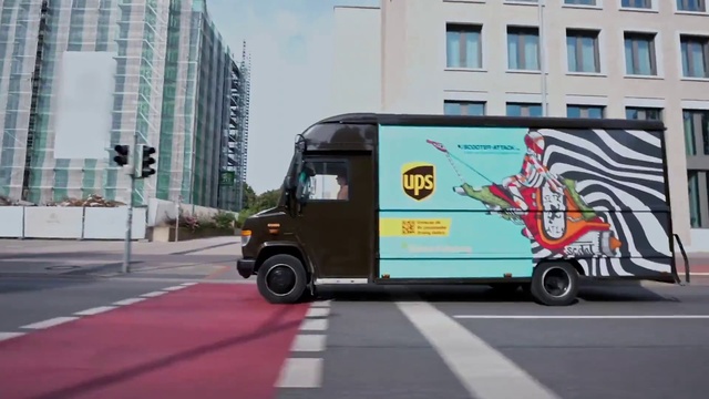 Video Reference: Wheel, Tire, Vehicle, Window, Motor vehicle, Truck, Building, Light commercial vehicle, Sky, Automotive exterior