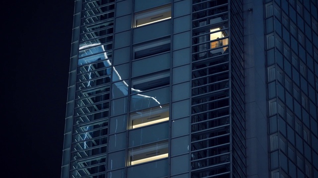 Video Reference: Building, Skyscraper, Window, Tower block, Condominium, Tower, Commercial building, Facade, City, Glass