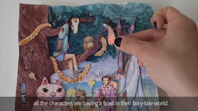 Video Reference: Organism, Art, Painting, Visual arts, Paint, Illustration, Fictional character, Artist, Drawing, Pattern