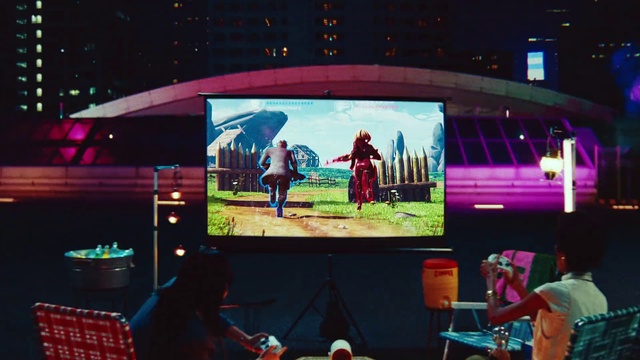 Video Reference: World, Entertainment, Chair, Flat panel display, Leisure, Performing arts, Stage, Fun, Display device, Technology