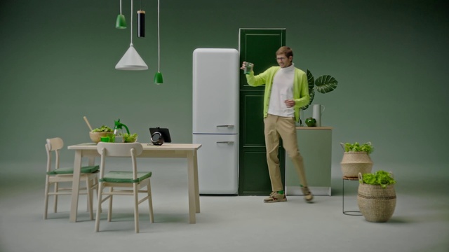 Video Reference: Plant, Property, Furniture, Table, Green, Interior design, Standing, Lighting, Houseplant, Flowerpot