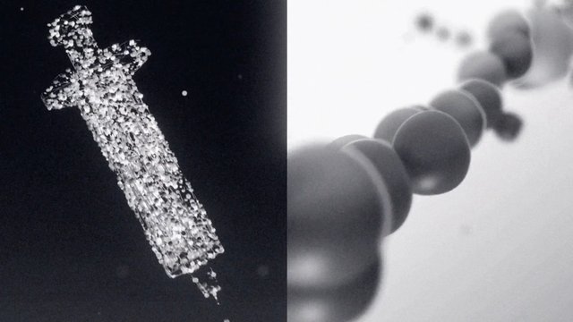 Video Reference: abstract, black and white, crystals, beads, spheres, macro, blur, close-up, texture, glitter, monochrome, artistic, pattern, bright background