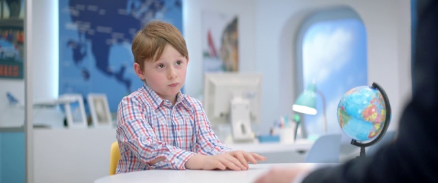 Video Reference: Blue, Fun, Leisure, Table, Toddler, Chair, Sitting, Event, Happy, Child