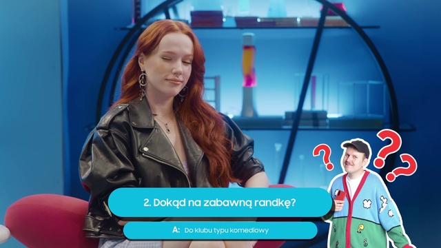 Video Reference: Television presenter, Blue, Electric blue, News, Event, Fun, Job, Conversation, Advertising, Vehicle door