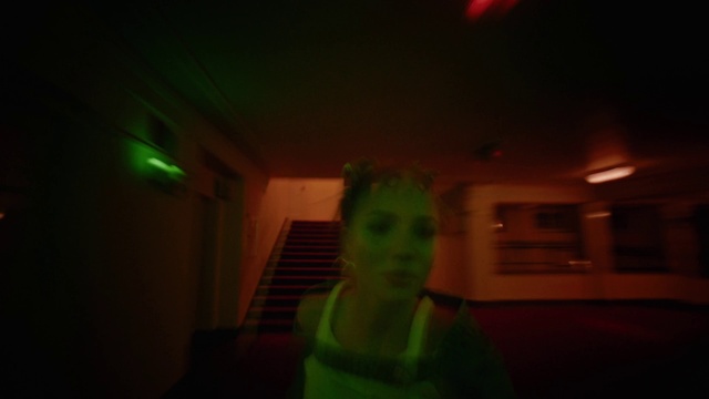 Video Reference: Fun, Tints and shades, Event, Art, Magenta, Darkness, Ceiling, Room, Symmetry, Visual arts