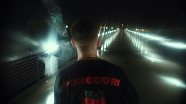 Video Reference: Automotive lighting, Flash photography, Vehicle, Headlamp, Automotive design, Asphalt, Lens flare, Electricity, Midnight, T-shirt