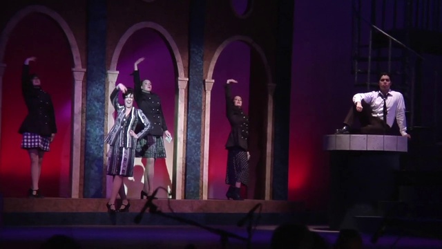 Video Reference: Purple, Performing arts, Entertainment, Music, Performance art, Suit, Music venue, Magenta, Fashion design, Event