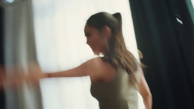 Video Reference: Flash photography, Gesture, Elbow, Curtain, Waist, Event, Fun, Room, Fashion design, Wood