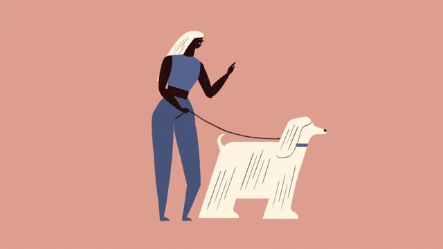 Video Reference: Dog, Carnivore, Gesture, People in nature, Art, Dog breed, Working animal, Happy, Companion dog, Sporting Group