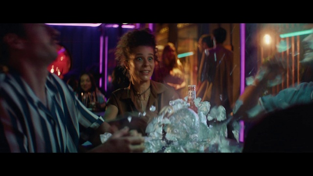 Video Reference: Drinkware, Purple, Tableware, Flash photography, Smile, Entertainment, Interaction, Stemware, Fun, Happy