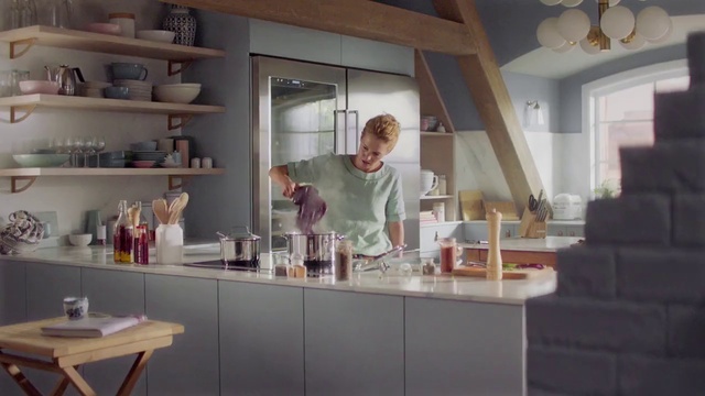 Video Reference: Cabinetry, Countertop, Kitchen, Window, Interior design, Barware, Shelf, Building, Wood, Cooking