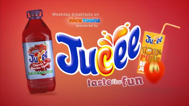 Video Reference: advertisement, juice, beverage, bottle, carton, brand, promo, colorful, red background, product shot, commercial, kids, splash, text, logo, packaging