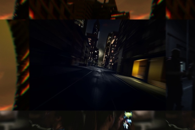 Video Reference: Automotive lighting, Asphalt, Electricity, Road, Building, Darkness, Action-adventure game, Windshield, Midnight, Video game software