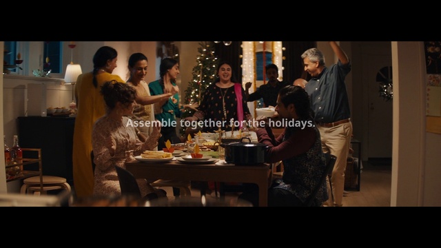 Video Reference: Table, Christmas tree, Interior design, Decoration, Sharing, Adaptation, Chair, Tableware, Event, Fun