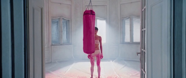 Video Reference: Window, Dress, Leg, Purple, Pink, Waist, Door, Fashion design, Magenta, Wood