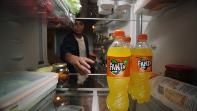 Video Reference: Bottle, Orange soft drink, Food, Bottle cap, Glass bottle, Plastic bottle, Drink, Carbonated soft drinks, Food storage, Alcoholic beverage