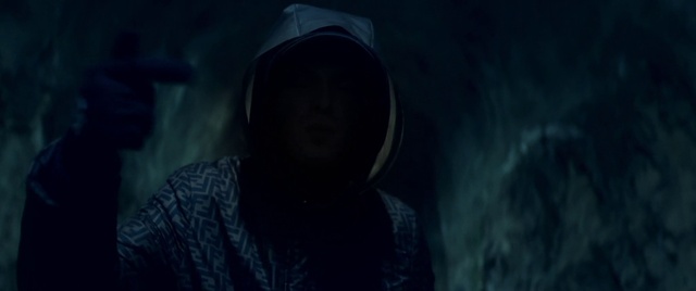 Video Reference: Flash photography, Hat, Helmet, Cg artwork, Electric blue, Personal protective equipment, Lens flare, Darkness, Fictional character, Action-adventure game