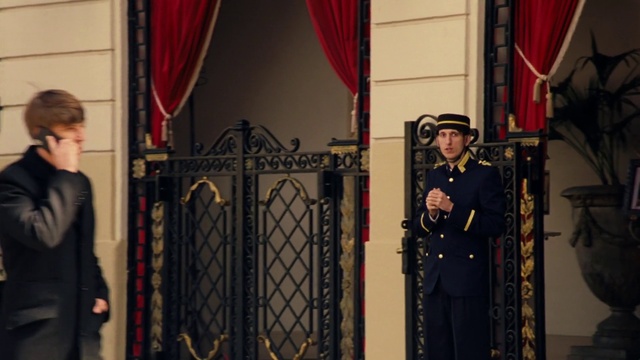 Video Reference: Fashion, Curtain, Standing, Military person, Military uniform, Security, Flag, Non-commissioned officer, Event, Door