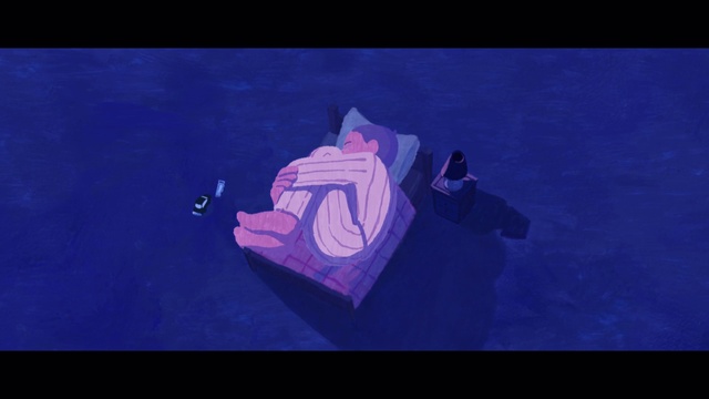 Video Reference: Arm, Purple, Gesture, Violet, Art, Rectangle, Magenta, Font, Electric blue, Space