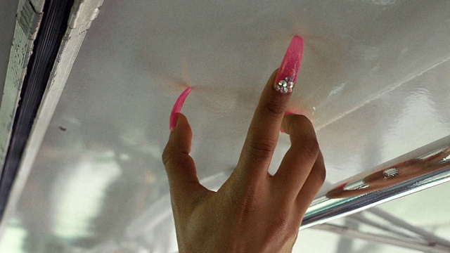 Video Reference: Hand, Gesture, Finger, Nail, Thumb, Gadget, Material property, Tints and shades, Paint, Wrist