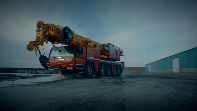 Video Reference: Tire, Sky, Wheel, Vehicle, Truck, Automotive tire, Motor vehicle, Road surface, Asphalt, Rolling