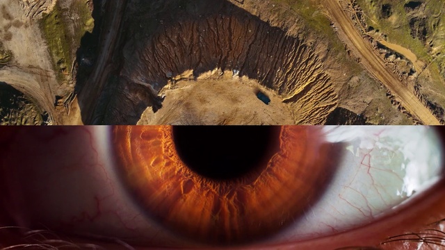 Video Reference: Eyelash, Circle, Wood, Close-up, Symmetry, Art, Landscape, Soil, Visual arts, Graphics