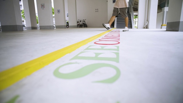 Video Reference: Asphalt, Flooring, Floor, Road surface, Art, Paint, Font, Wood, Sidewalk, Hardwood