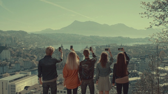 Video Reference: Sky, Mountain, Standing, Travel, Leisure, Fun, Landscape, Mountainous landforms, Horizon, Tree