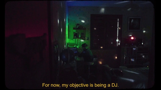 Video Reference: Purple, Entertainment, Event, Magenta, Font, Chair, Midnight, Darkness, Visual effect lighting, Music