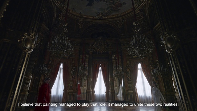 Video Reference: Symmetry, Column, Glass, Ceiling, Darkness, Religious institute, Temple, Event, Arch, Holy places