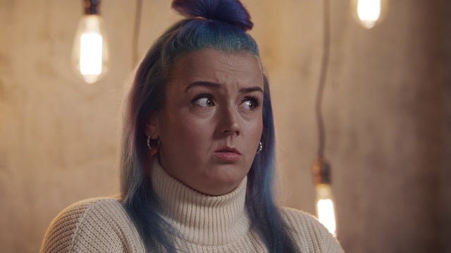 Video Reference: Face, Skin, Lip, Eyebrow, Eyelash, Ear, Flash photography, Iris, Headgear, Fashion design