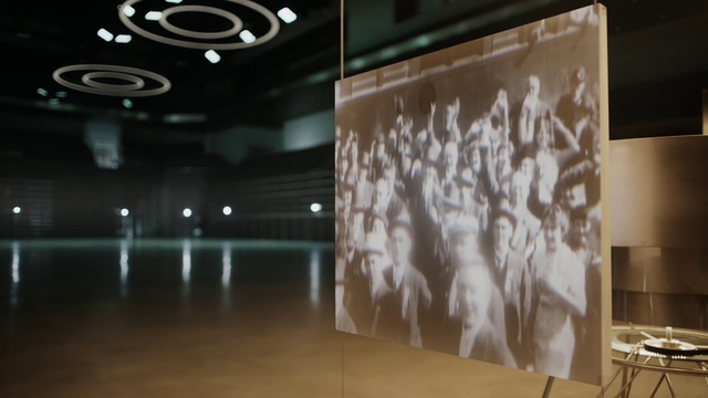 Video Reference: Flooring, Art, Tree, Tints and shades, Glass, Rectangle, Ceiling, Event, Space, Font