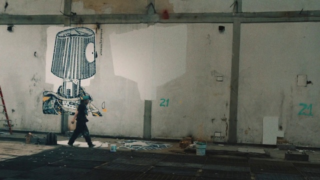 Video Reference: Grey, Art, Flooring, Road surface, Gas, Door, Asphalt, Tints and shades, City, Concrete